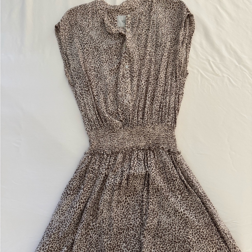 Rails Brown Leopard Print Midi Dress
